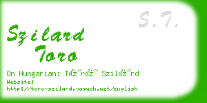 szilard toro business card